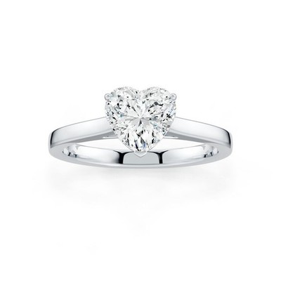 1 Ct Heart Moissanite Solitaire Ring D Color VVS 925 Sterling Silver Jewelry