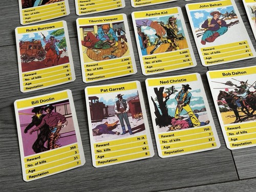 VINTAGE WESTERN GUNFIGHTERS TOP TRUMPS SET - COMPLETE 32 CARD SET - RARE - - Picture 5 of 10