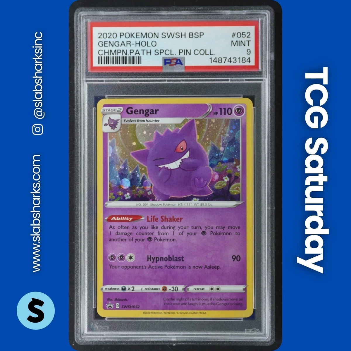 耿鬼神奇宝贝TCG 专业体育认证器(PSA) 9 级个人集换卡牌游戏| eBay