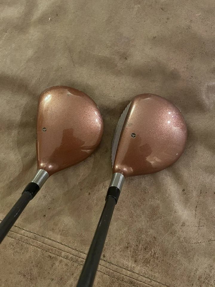 Taylormade Titanium 3 and 5 Wood Bubble Shaft R Flex Right Handed Men's RH - Image 2 of 4