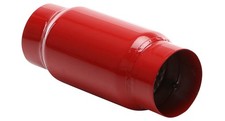 Cherry Bomb 87528CB - Glass Pack Series Steel Round Straight Neck Red Exhaust