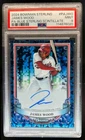 2024 Bowman Sterling James Wood Auto Blue Scintillate Refractor #/25 PSA 9