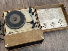Audiotronics 304A Record Player Bi-Directional Portable Built In Speaker Nice