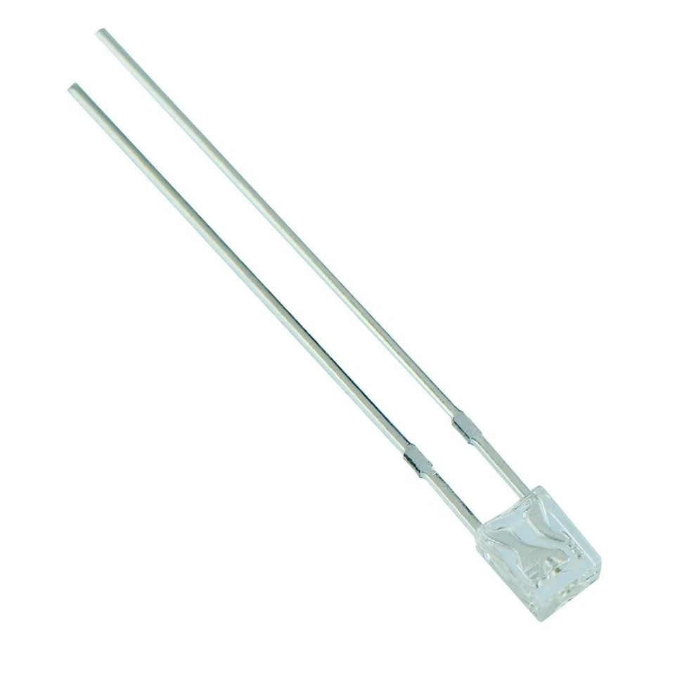 10 x Green 3 x 2mm Rectangular LED 2000mcd 70° - Bild 1 von 1