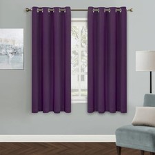 Bedroom Curtains 63 Inch Long Blackout Curtains 52"W x 63"L Pack of 1 Purple