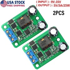 2PCS DC-DC Converter 24V 12V to 5V 5A 25W Step down Power Supply Module