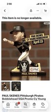 PAUL SKENES Pittsburgh Pirates Bobblehead SGA Promo Cy Young Bobble Head 4/18/26