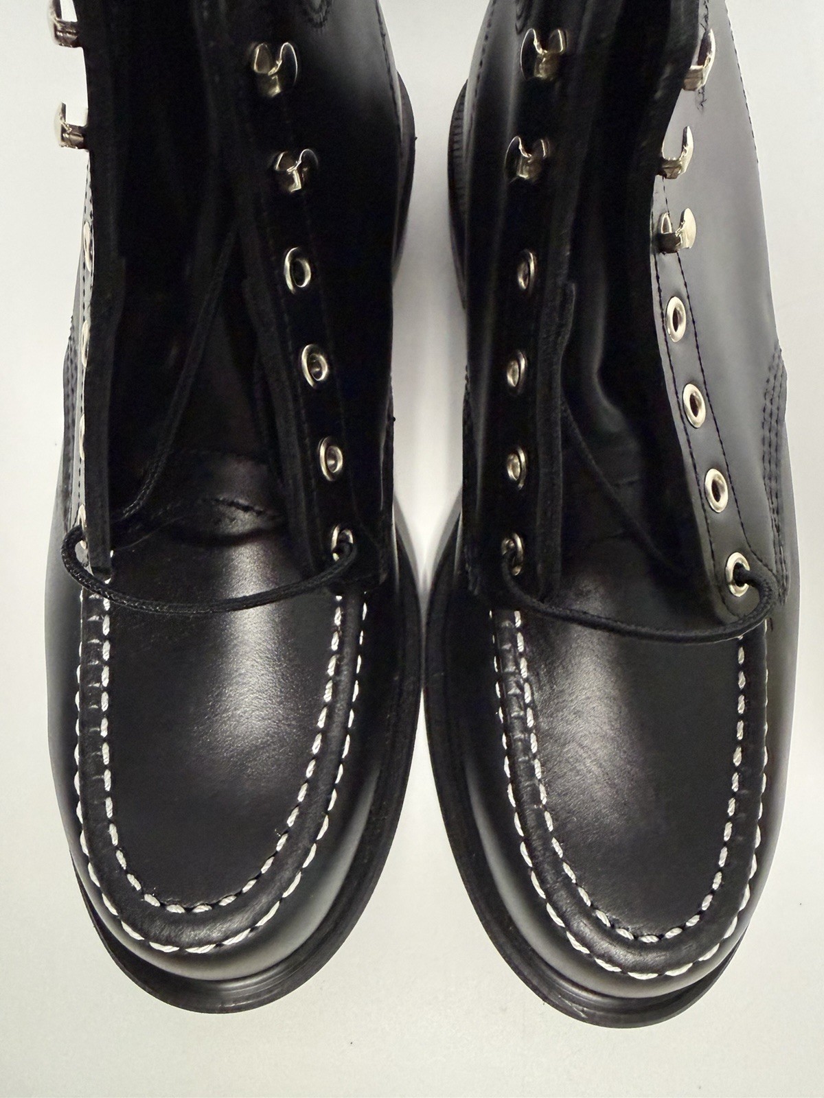 Red Wing 8133 SuperSole Classic Moc Toe Boots Black Chrome Men’s 9.5 E Seconds image 7