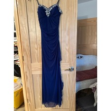 Blondie Nites Formal Gown Dress Dark Blue Size 5 Full Length