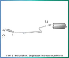 Auspuffanlage für Ford Fiesta V 1.3 Bj.11.01-11.05 Auspuff Mittelrohr Endtopf