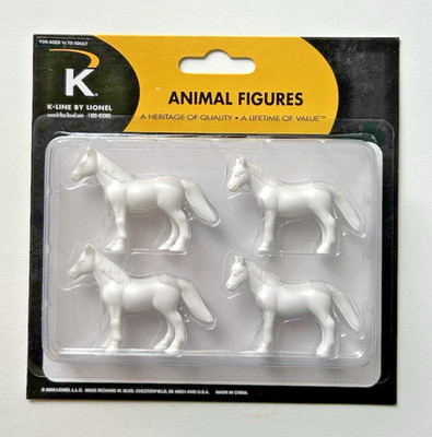K-LINE #6-21611 FOUR HORSE ANIMAL FIGURES NEW ON CARD