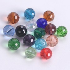 Round Faceted Disco Ball Shape Crystal Glass Loose Beads For Jewelry Making Lot