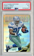 EMMITT SMITH 2012 Certified IMMORTALS MIRROR GOLD # 23/25 Card #173 COWBOY PSA 5
