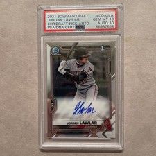 2021 Bowman Chrome Draft Jordan Lawlar #CDAJLA  PSA 10 / PSA 10 Auto💥
