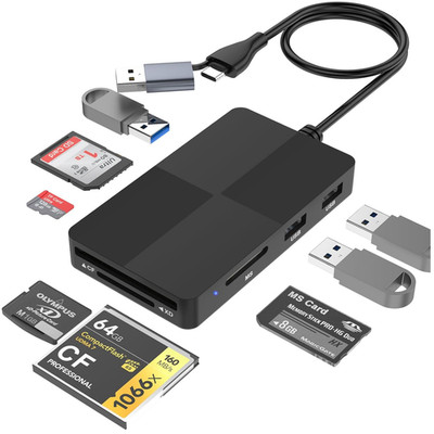 USB C SD Kartenleser 8 in 2 USB 3.0 Multi Slot Reader