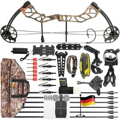 Compoundbogen Set Jagdbogen 19-70lbs Einstellbar Erwachsene Bogenschießen Jagd