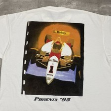 vintage 1995 MARLBORO TEAM PENSKE pocket t shirt Indy car racing 90s PHOENIX