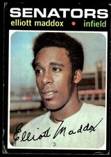 1971 Topps Elliott Maddox Rookie Washington Senators #11