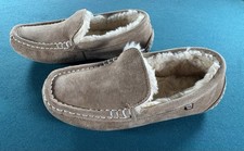 LAMO Callie Moc Women s Brown Suede Faux Fur Lined Slip-On Slippers US 6