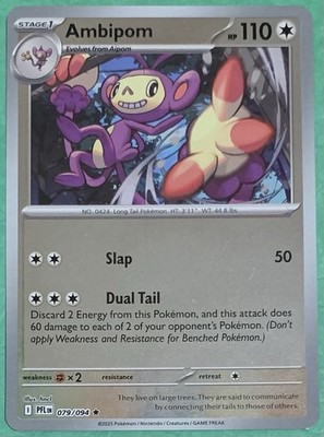 Pokémon Phantasmal Flames Ambipom 79/94 Reverse Holo Rare TCG Pokémon Card