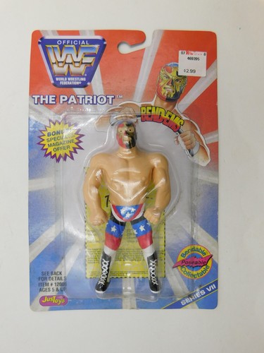 Vintage WWF WWE Bend-Ems The Patriot Action Figure...