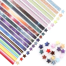 Paper Star Strips,1620pcs Origami Strips,Colorful and Lucky Blue 