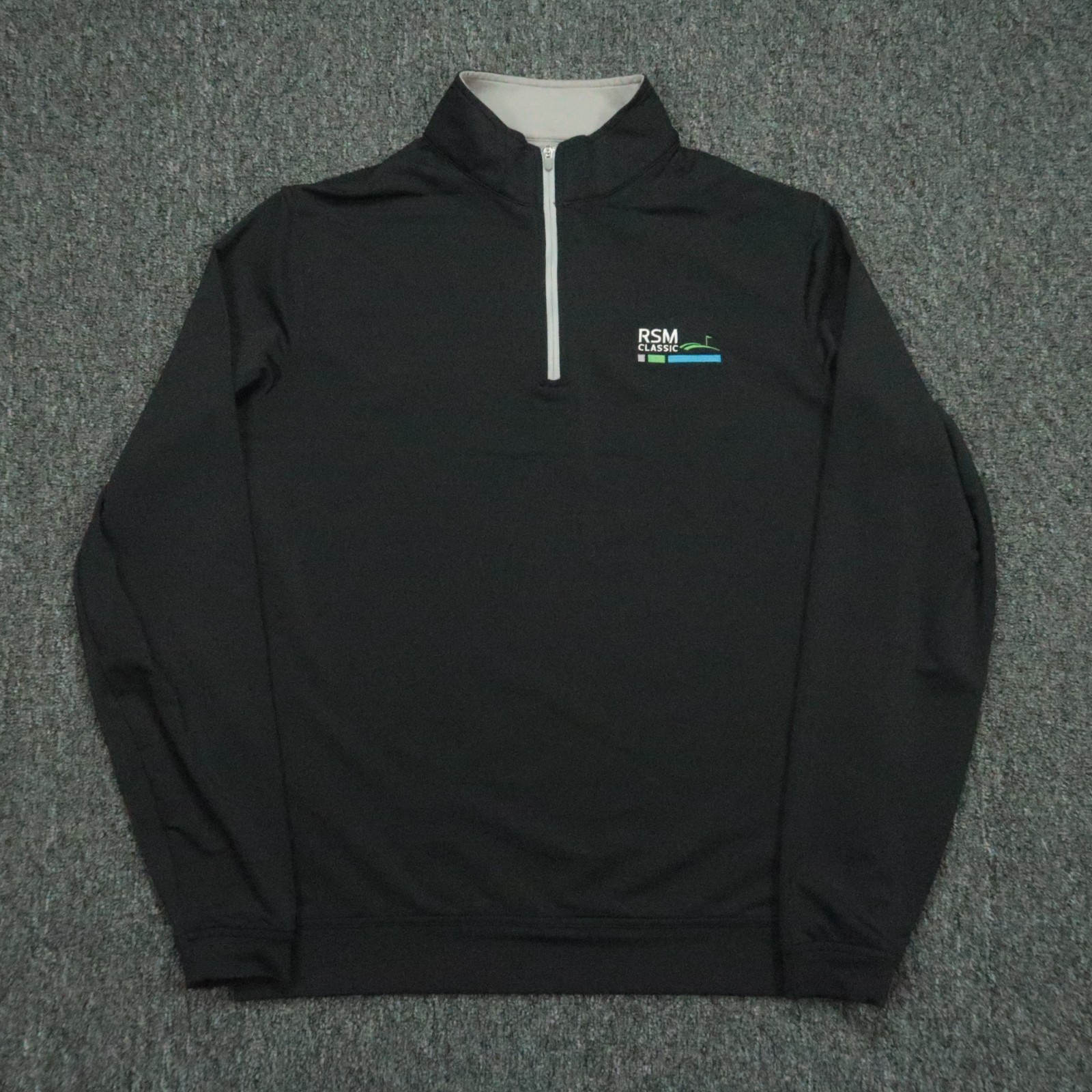 Peter Millar Pullover Men Medium Black Perth Perf… - image 1