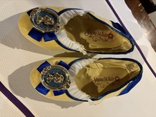 Disney Store Snow White Costume Dress Up Children's Shoes US 11/12 Gold Blue