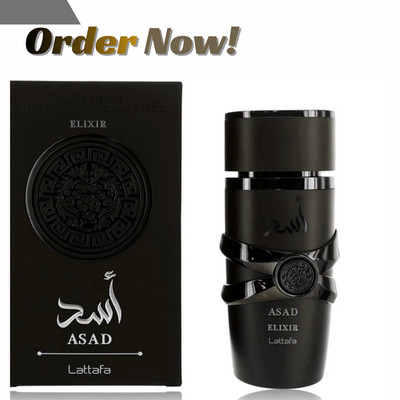 Asad Elixir by Lattafa, 3.4 oz EDP Spray for Men