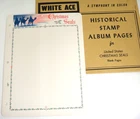 White Ace United States Christmas Seals 10 Blank Border Pages NOS