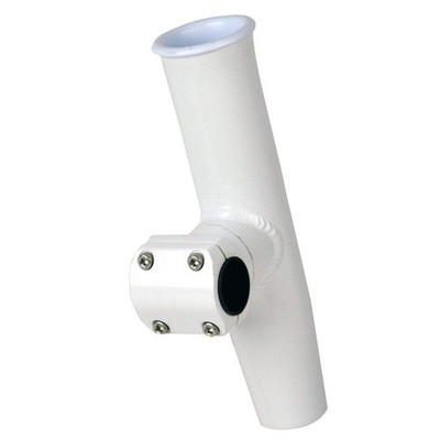 C.E. Smith Adjustable Mid Mount Rod Holder - 7/8'' or 1'' OD - White Powder Coat A