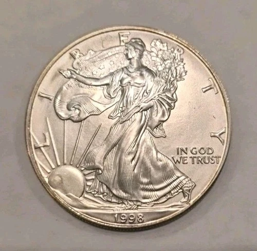 1998 American Silver Eagle Gem Brilliant Uncirculated.