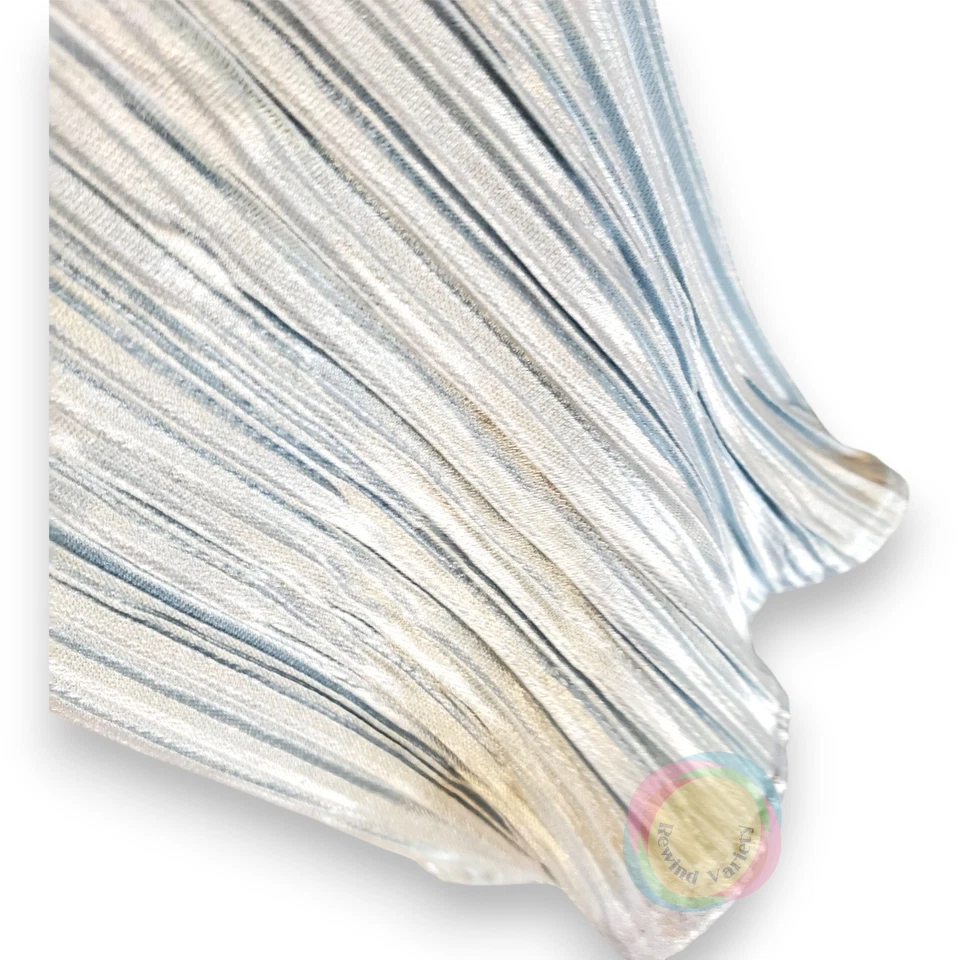 Vintage Jessica Howard Jacket 20W Powder Blue Micro Pleat Satin Collar 90s - Image 4 of 4