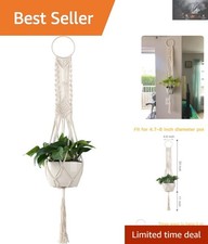Versatile 43.3 Inch Macrame Plant Holder - Perfect for Indoor  Outdoor Use