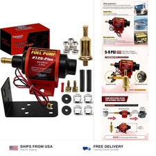 Universal 12 Volt Electric Fuel Pump 5-9 PSI, 35GPH, Super 12S Plus for Gasol...