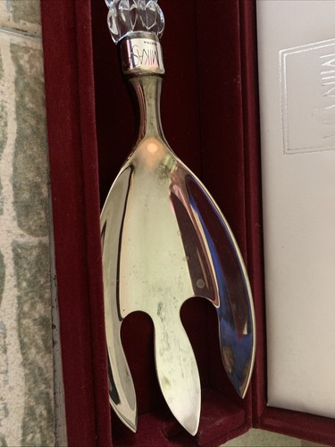 Mikasa Rousseau Austrian Crystal Silver Plate Server Fork 11" - Picture 3 of 8