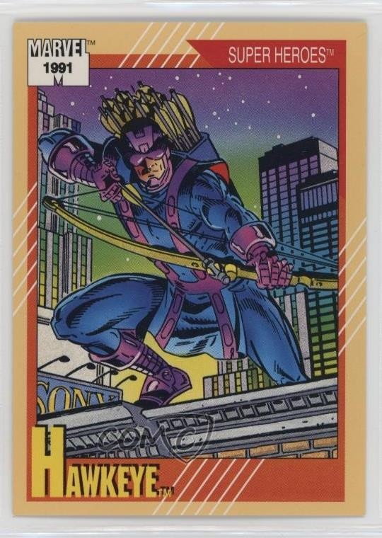 1991 Impel Marvel Universe Series II Super Heroes Hawkeye #20 8d4