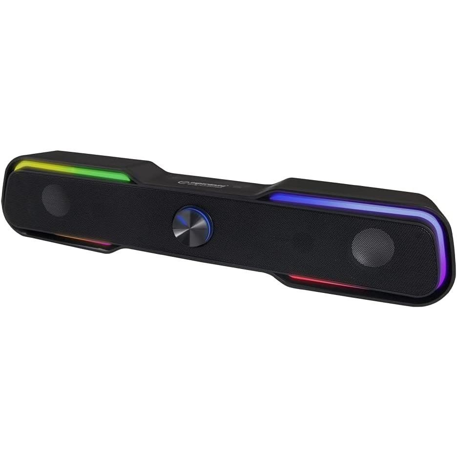 Barre de son PC portable USB enceinte ordi avec LED multicolores APALA Esperanza