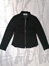 Schwarzes Vintage marion schaefer Blazerhemd ...
