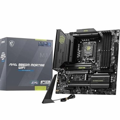 MSI MAG B860M MORTAR WIFI MOTHERBOARD MATX LGA 1851 - BLACK