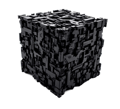 Replica Borg Cube First Contact Star Trek 3D Printed Display
