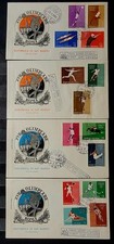 San Marino, 1960, XVII Olympic Games, 4 FDC, comb. shipping.