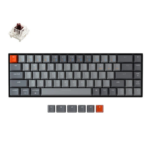 Keychron K6 Wireless Mechanical Keyboard - Aluminum Frame - Gateron G Pro Brown
