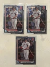 (3x) ROMAN ANTHONY Red Sox 2024 Bowman Baseball Chrome rookie card #BCP-22