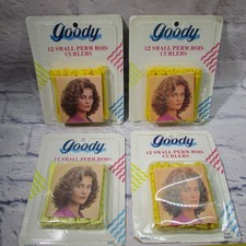 Vintage 1991 Goody 12 Small Perm Rod Curlers Lot Of 4 Yellow Hair Styling Women