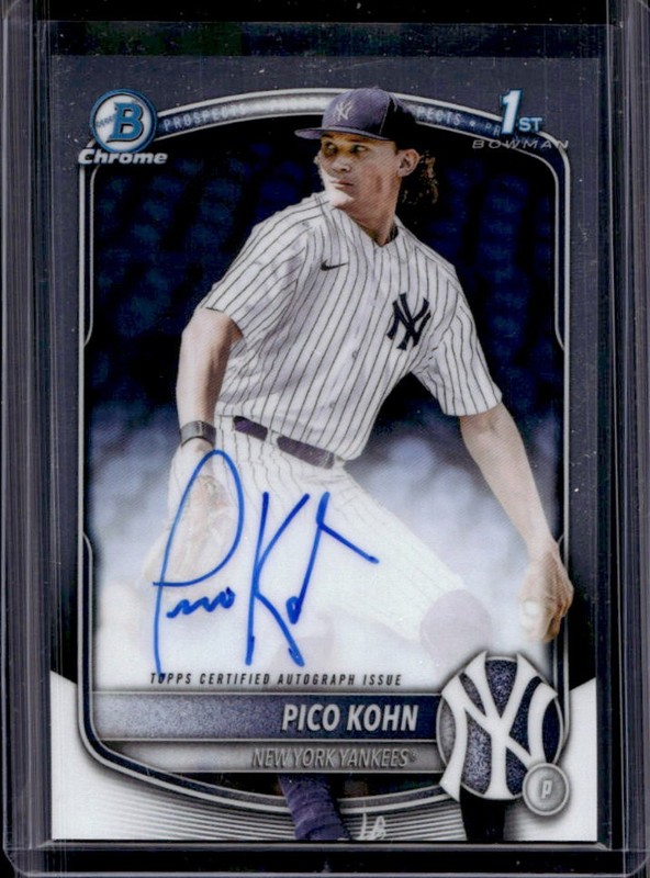 2025 Bowman Draft Pico Kohn Chrome Auto Autograph 1st Prospect #CPA-PKO Yankees