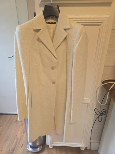 Sisley Coat Jacket Womens Size 40 Immaculate Cream Textured Button Front