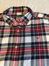 Men's Vineyard Vines Tartan Plaid Flannel L/S Button-Down Cotton/Spandex XXL