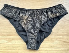 Snakeskin pattern satin feel Fullback Panties Knickers Size 12-14uk