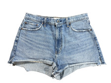 Abercrombie Fitch Curve Love Mom Denim Shorts High Rise Cuttoff Size 31/12